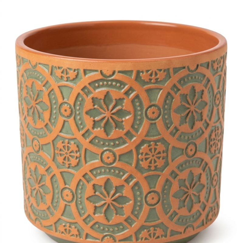 Maceta Terracota estilo artesanal #2